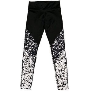 Fabletics Brogan Full Length Mid Rise Color Block Print Legging XS